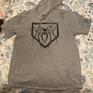 Galaxy by Harvic ripped spider shirt XL
